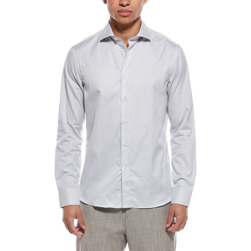 Canali Mens  Dress Shirt, Grey